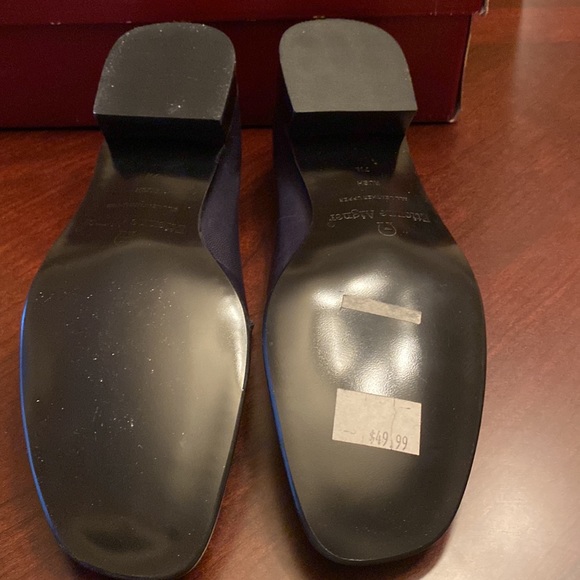 NEW Etienne Aigner Navy leather loafer sz 7M - Picture 4 of 5